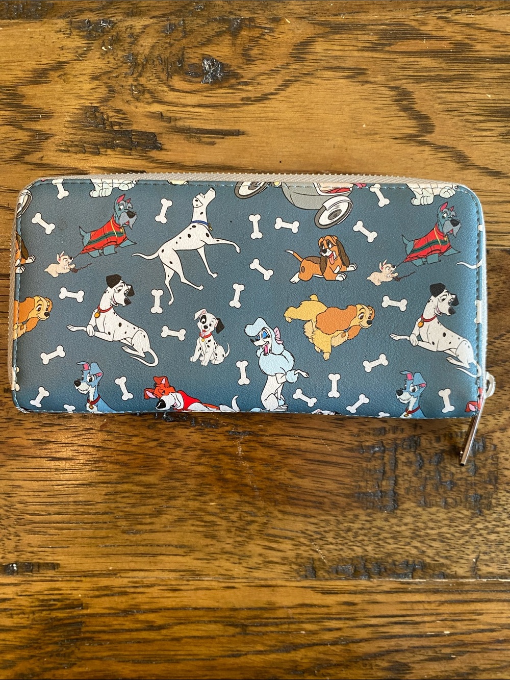 Disney Loungefly Blue Disney Dogs Zip Around Wallet - Picture 3 of 6